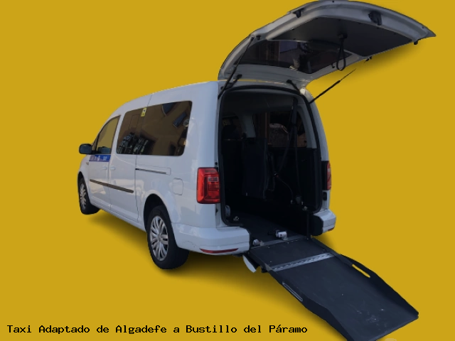 Taxi accesible de Bustillo del Páramo a Algadefe